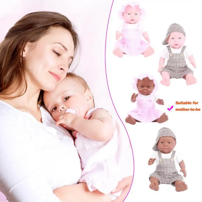 

41/50cm Vinyl Reborn Baby Doll Newborn Baby Simulation Doll Soft Children Kindergarten Lifelike Playmate Model Toy with Clothes