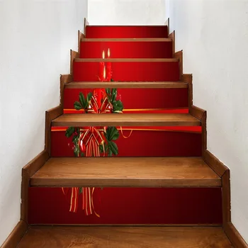 

18*100cm 6pcs DIY creative Valentine Ballon waterfall wall decal for stairs 3D vinyl waterproof stair sticker home decor MA4