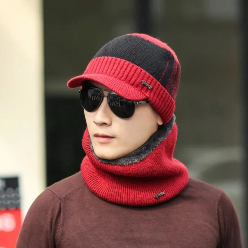 

Outdoor Autumn Winter Men Women Neckerchief Camping For Caps Fishing Cycling Skiing Hiking Caps Fleece Hat + Scarf Set