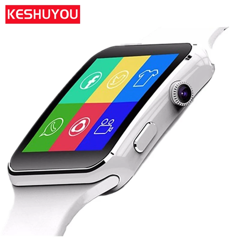 Смарт часы KESHUYOU X6 с браслетом bluetooth android 2017 электронная sim карта доступное