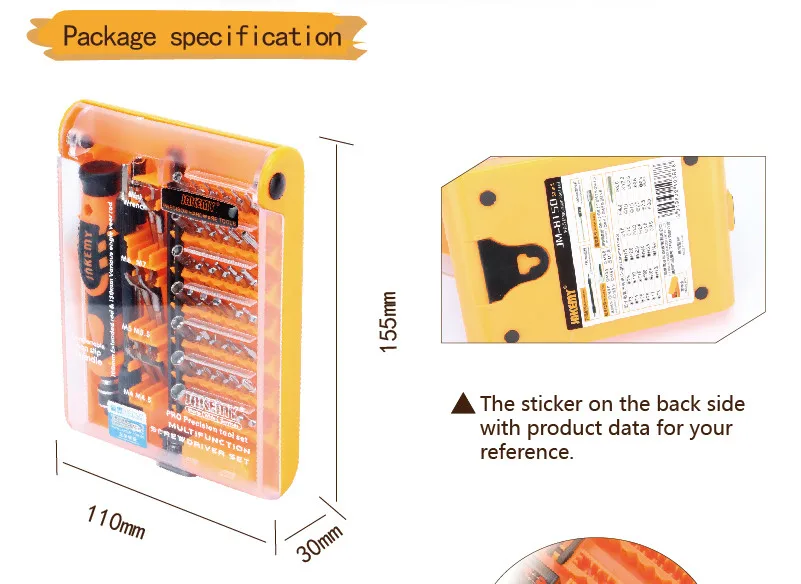 JAKEMY JM-8150 Набор отверток для ноутбука профессиональный ремонт ручной инструмент комплект для мобильного телефона компьютер электронная
