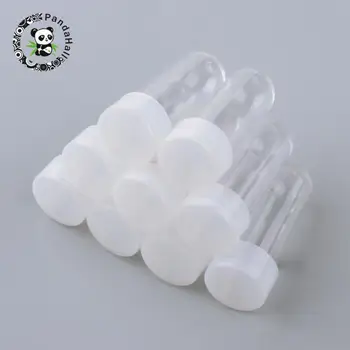 

300pcs Clear Transparent Column Bottle Plastic Bead Containers Box for Jewelry Packaging,39~40x12.5mm