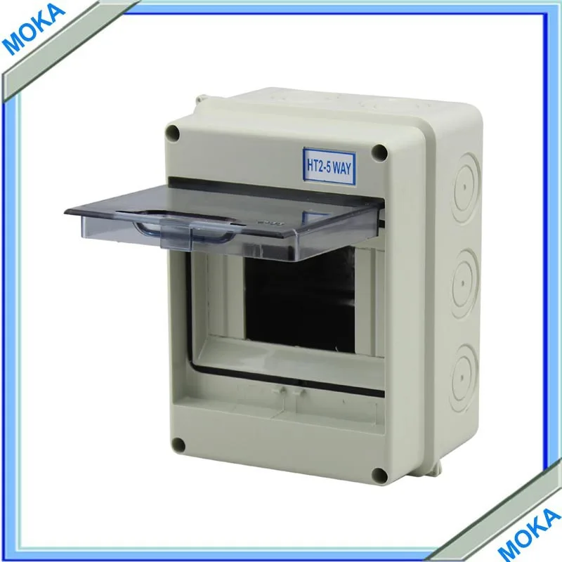 Free Shipping Top Quality PC Cover ABS Body Waterproof Dustproof portable distribution box 5Way Small Circuit