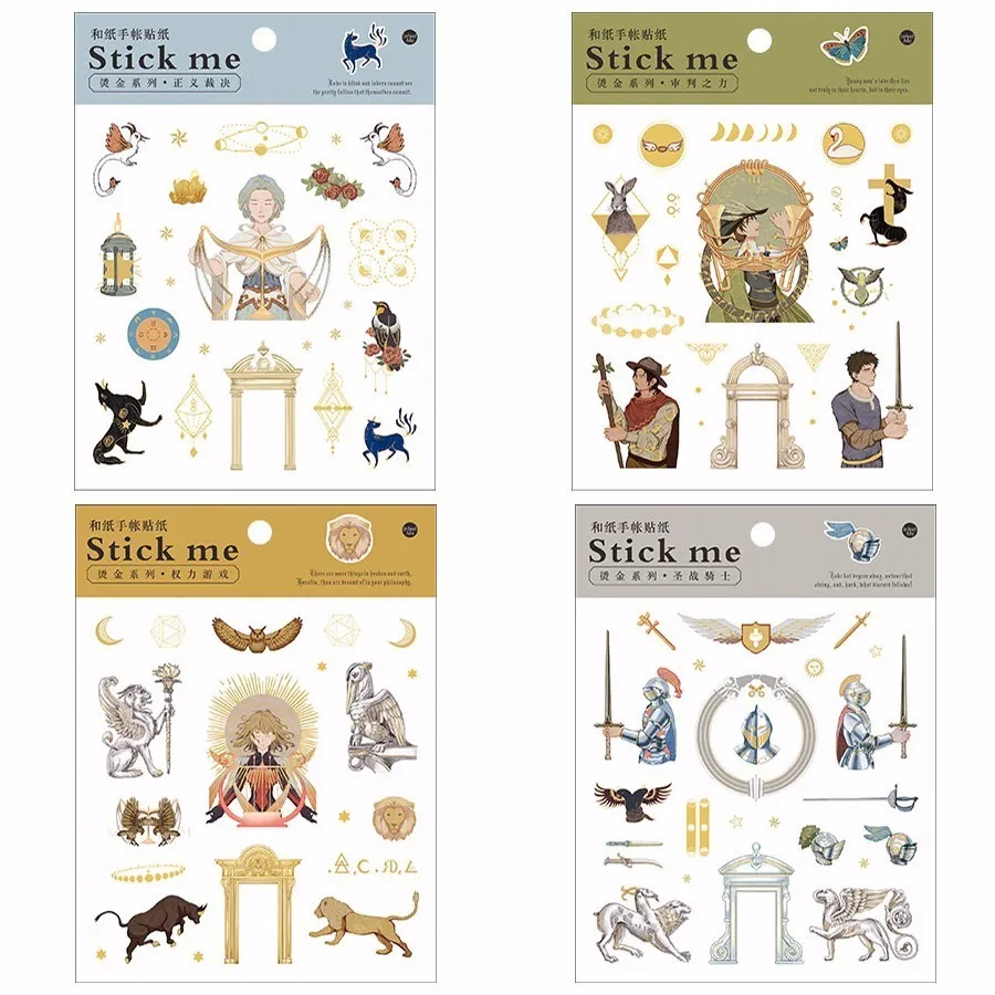 

1PCS New Knight Diary Decorative Planner DIY Diary Scrapbooking Phone Index Seal Stationery Stickers