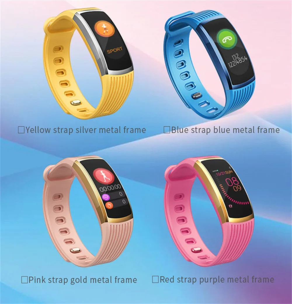 2019 New Design Bluetooth Heart Rate Blood pressure Monitor Intelligent waterproof Sport Smart Watch Pedometer for Android iOS