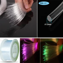 Manufature катушка 700 м рулон высокого качества 1,5 мм PMMA Пластиковый волоконно-оптический конец светящийся кабель для осветительные приборы, украшение