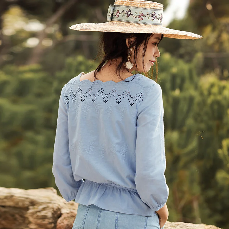  INMAN Spring Flower Design Clothes Shirt Women Blouse Women Women Tops