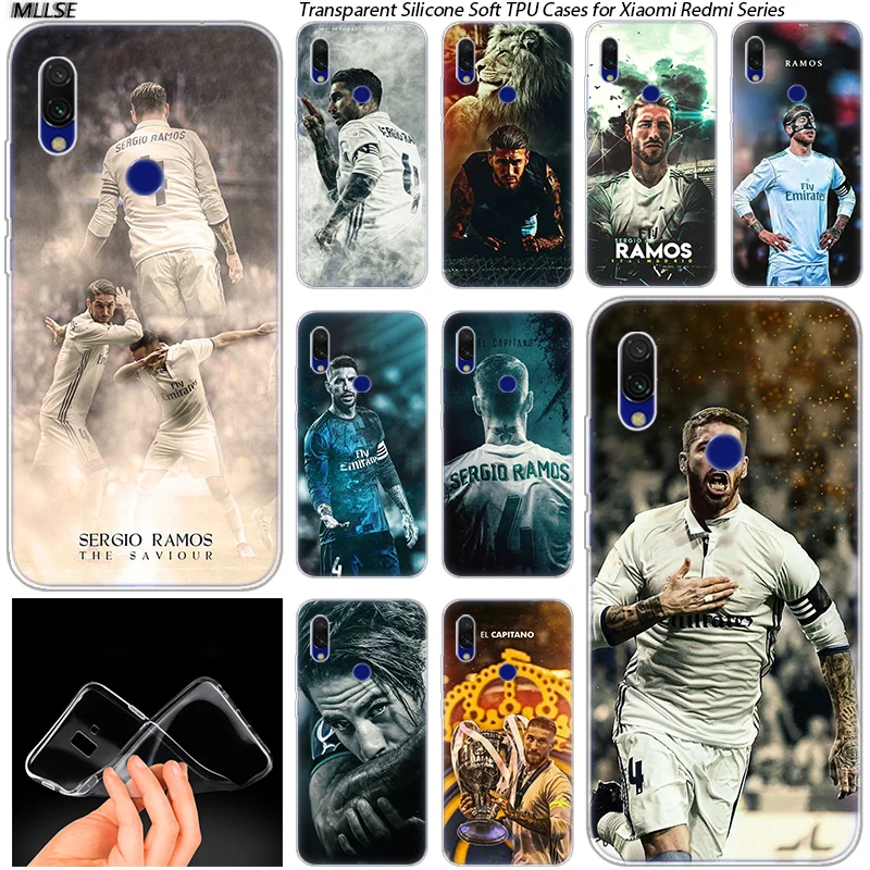 

Football player Sergio Ramos Silicone Case for Xiaomi Redmi 7 GO S2 4X 4A 5 5A 5Plus 6 6A 6Pro Note 4 4X 5 6 7 Pro Fashion Cover