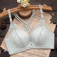 DERUILADY, кружевной бюстгальтер с цветочным рисунком, с открытой спиной, сексуальное нижнее белье, комфортный бесшовный бюстгальтер с эффектом пуш-ап, беспроводной тонкий бюстгальтер, женское нижнее белье