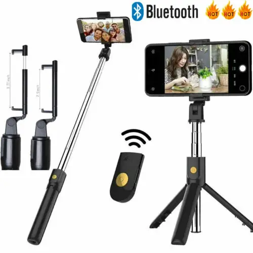 

Extendable Bluetooth Remote Selfie Stick Tripod Holder Mount For iPhone Samsung