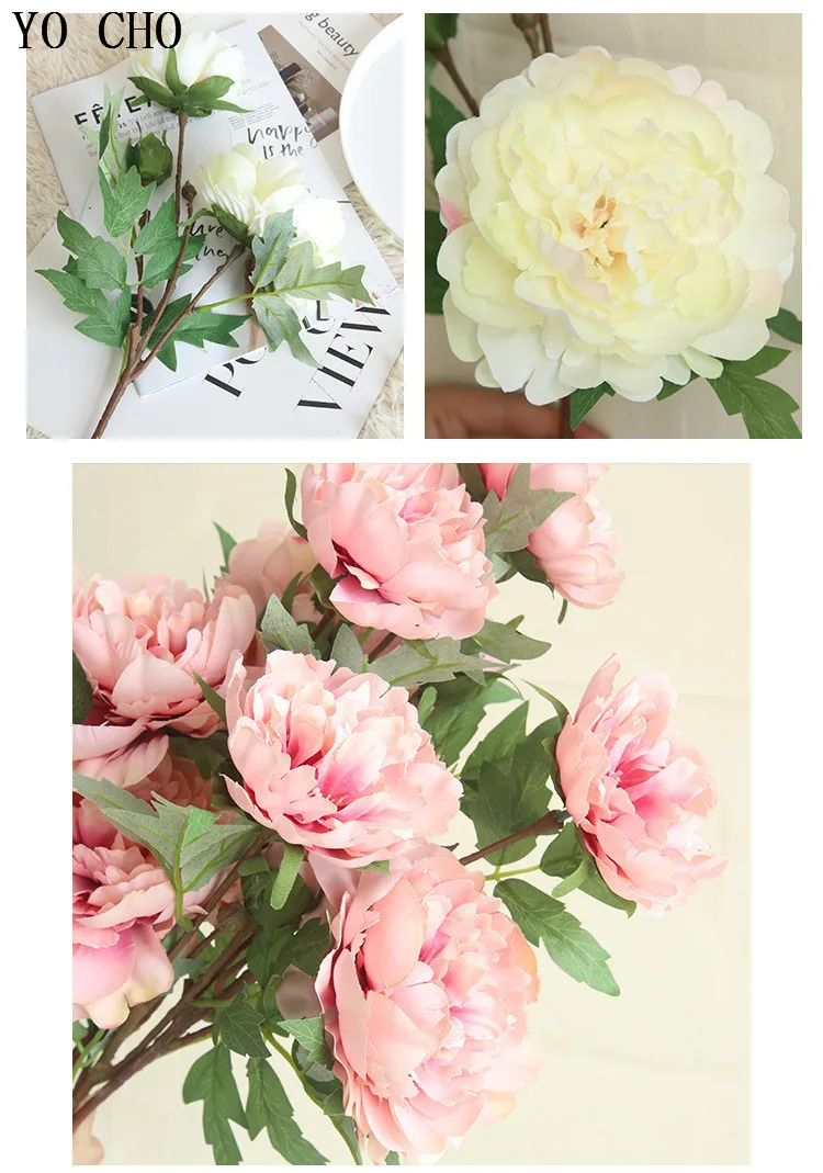 Chinese national flower peonies  simulation big peony flowers for home, living room, bedroom, party,wedding,hotel,shopwindow  decoration arranging flower accessories for christmas new year Halloween Thanksgiving Anniversari (4)