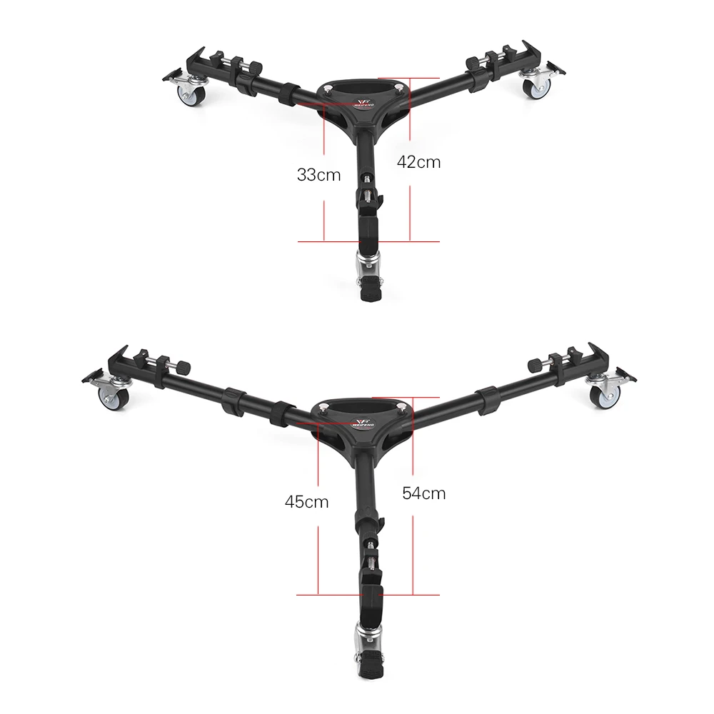 Weifeng wt-700 Pro 3 колеса шкива штатив Долли Универсальный Камера штатив Долли МНЛЗ База подставка для Weifeng 717/718 штатив