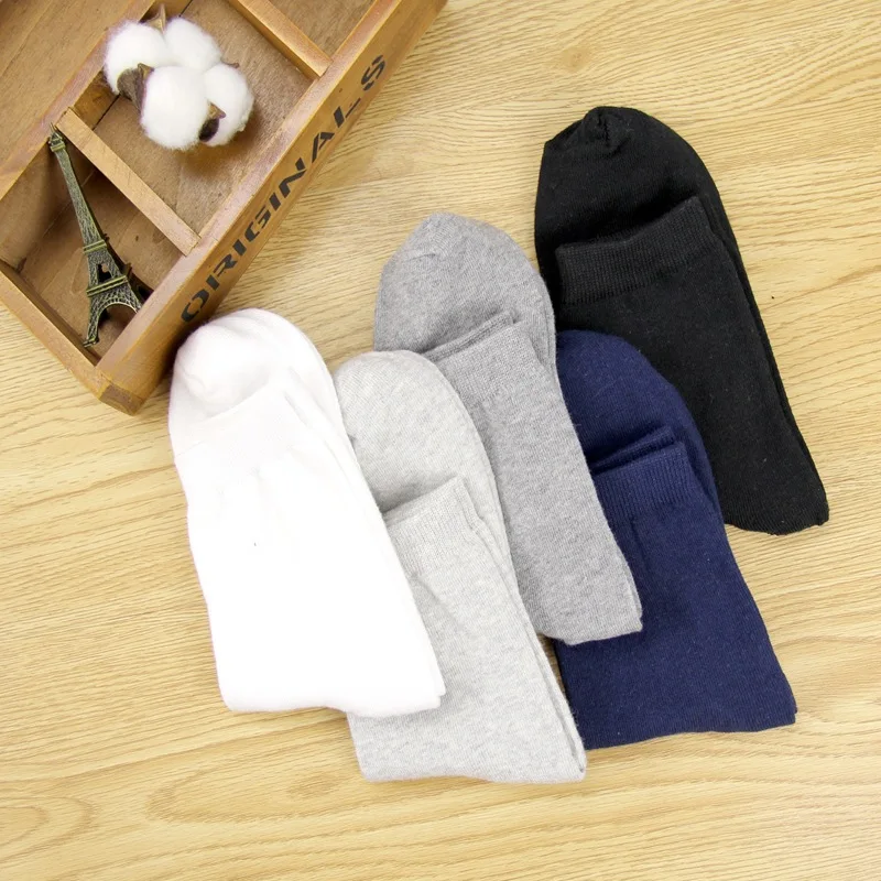 

College Wind Simple Basic Fresh Male Socks Solid Warm Comfortable Cotton Spring And Autumn Hot Sale sock