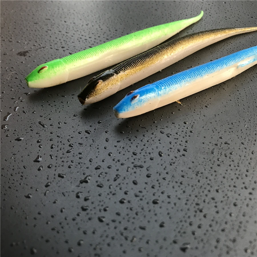 

9 pcs 15cm 10.5g long artificial snake lure bait, sea eel soft silica plastic ,big sea worm fishes lure bait big pesca