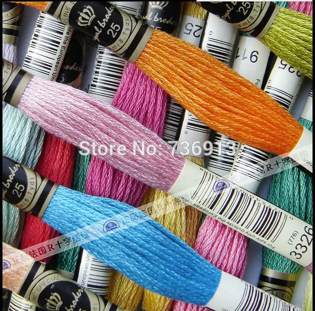 

Royal Thread Choose Any Colors Total 100 Pieces Similar DMC Cross Stitch Floss Embroidery Floss Yarn Thread