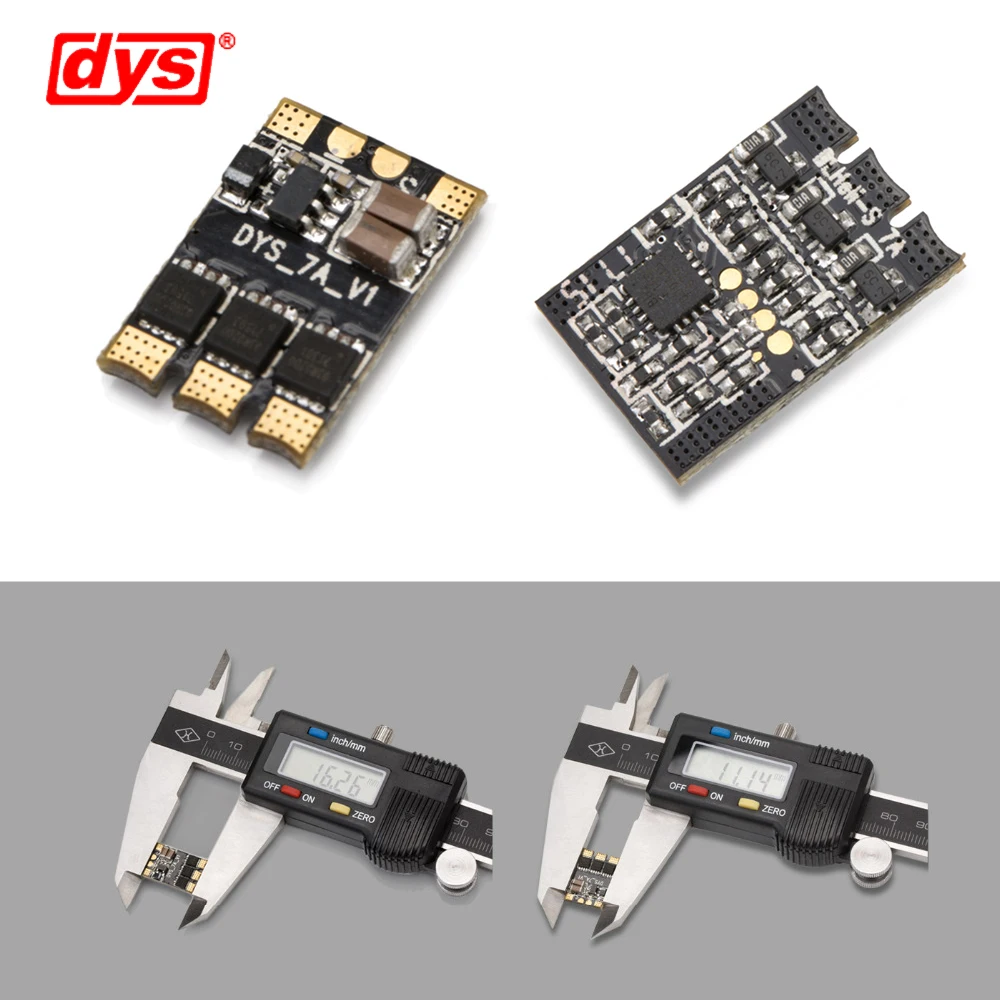 

4pcs/lot DYS XSD7A Micro ESC BLheli_S 7A Esc Dshot600 / Dshot300 / Oneshot42 / Multishot damped light 1-2s For Rc Toys