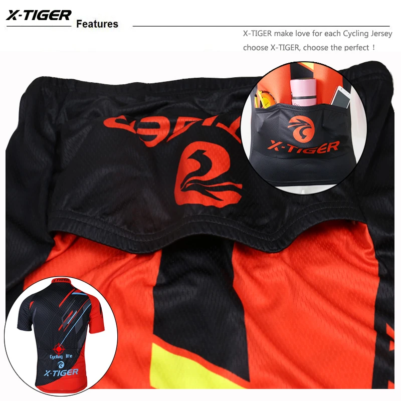 X-TIGER 2019, летняя одежда для велоспорта, дышащая одежда для горного велосипеда с коротким рукавом, одежда для горного велосипеда