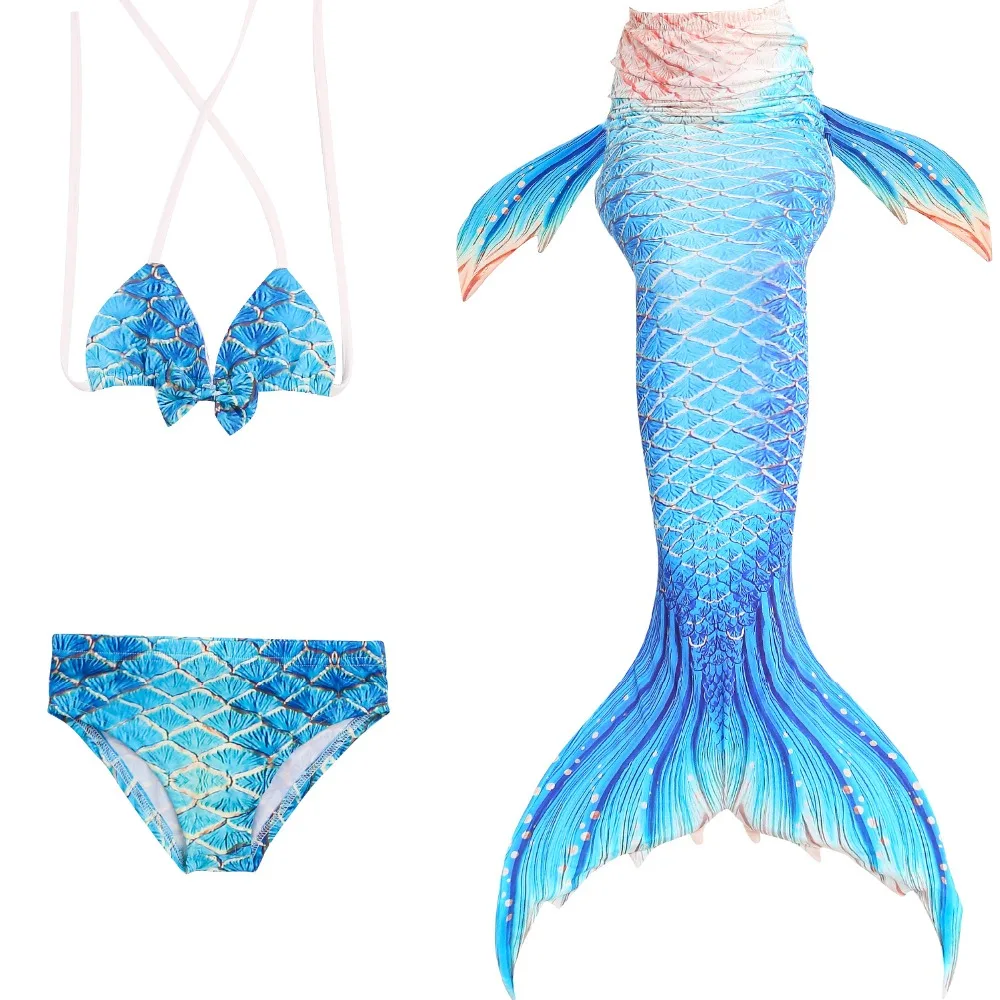 

Girls Swimwear 2019 Summer Kids Swimsuit Bikini Mermaid 3-Piece Sets Beach B Bathing Suits Toddler Girls Clothes 12 Years Old