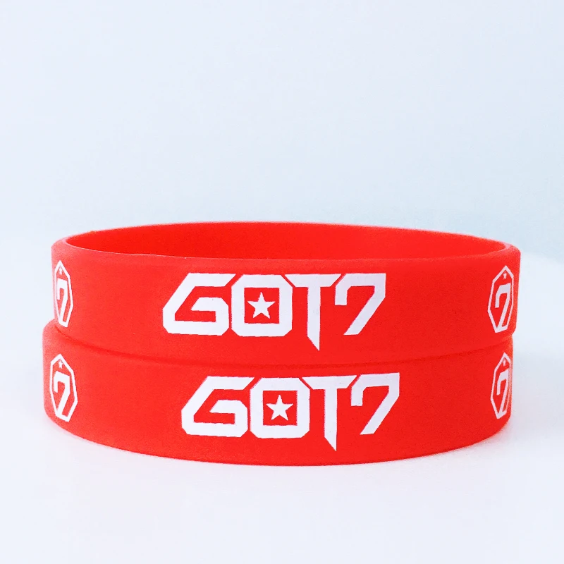 

Hot sale 1piece Kpop GOT7 sports silicone bracelet for fans gifts