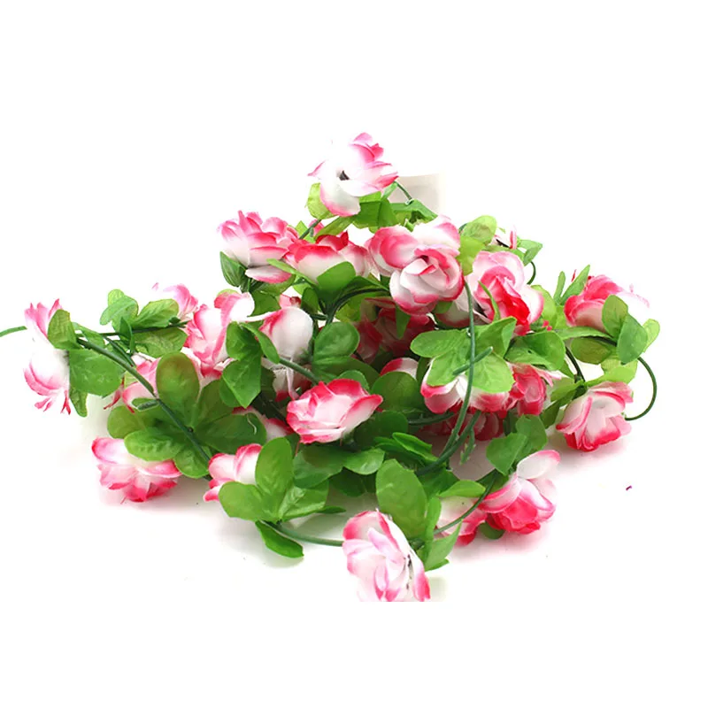 Hanging Garland Artificial Flowers for Wedding Home Decoration Fake Silk Flower European Fall Rose Fake Leaf Plants Floral Decor Hanging Garland Artificial Flowers for Wedding Home Decoration Fake Silk Flower European Fall Rose Fake Leaf Plants Floral Decor