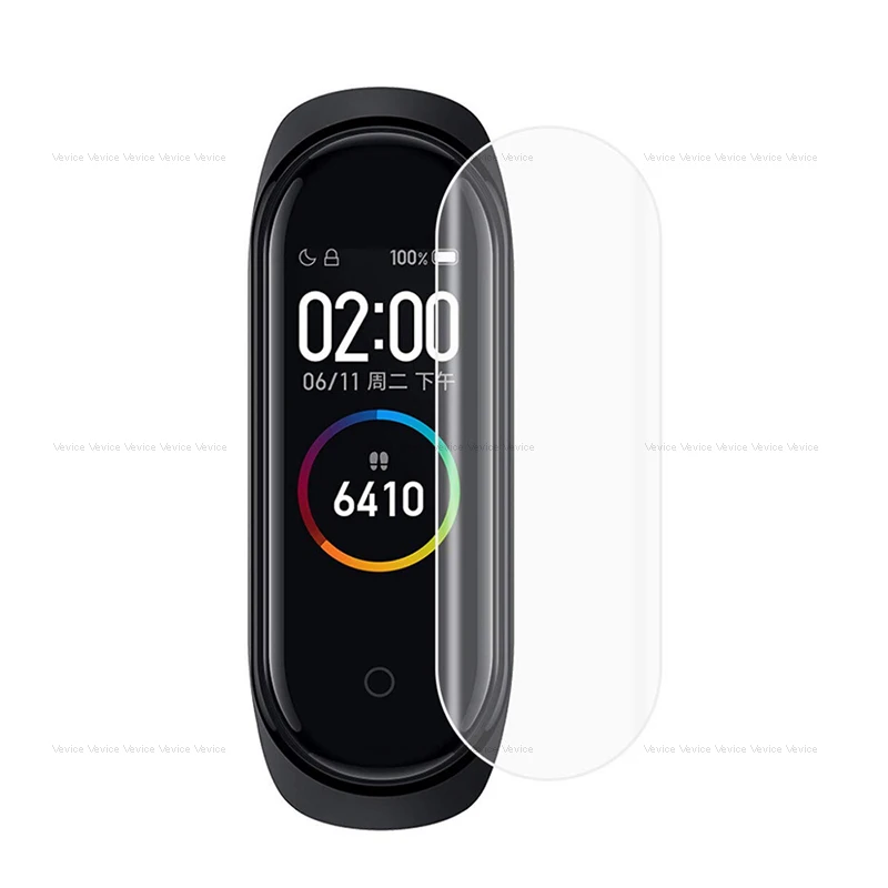 5 шт./лот для Xiaomi Mi Band 4 Защитная мягкая пленка для Xiaomi Mi Band 4 Bnad4 аксессуары для смарт-браслета полноэкранная пленка - Цвет: Transparent