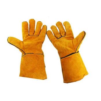 

Unisex Long Pruning Gloves Faux Leather Rose Thorn Gardening Gloves Breathable Protector Gloves