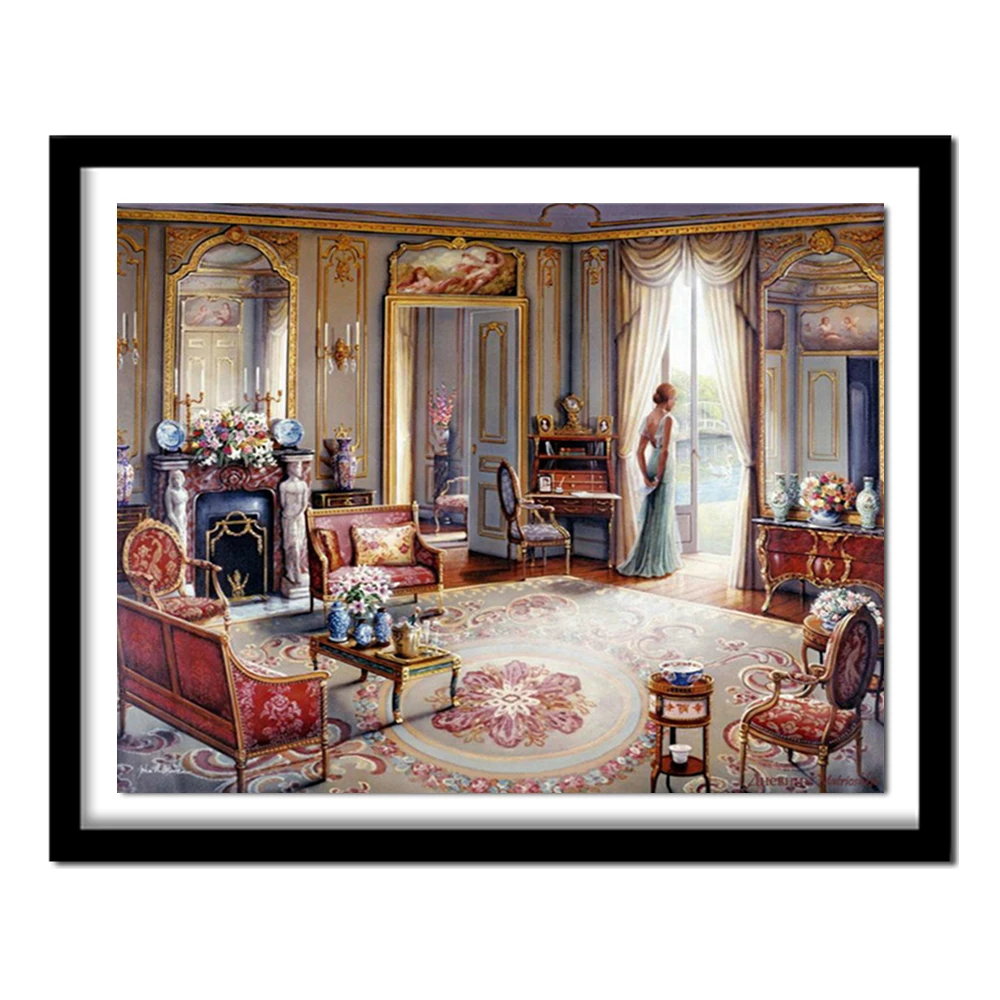 5D Fai Da Te Scenario Completo Diamante Kit Di Ricamo Disegno Di Cristallo Arredamento Camera Da Letto Pittura Diamante Punto Croce Festival Regalo Ar