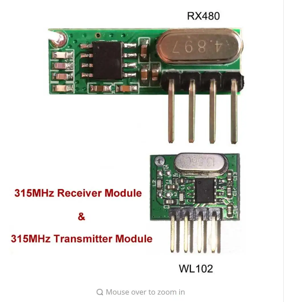 

315mhz rf Transmitter and Receiver superheterodyne UHF ASK remote control Module Kit small size low power For Arduino/ARM/MCU