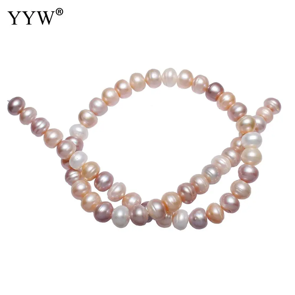 

Freshwater Pearl Beads natural mixed colors 9-10mm Approx 0.8mm Sold Per Approx 15.7 Inch Strand jewelry gift 2018 beads