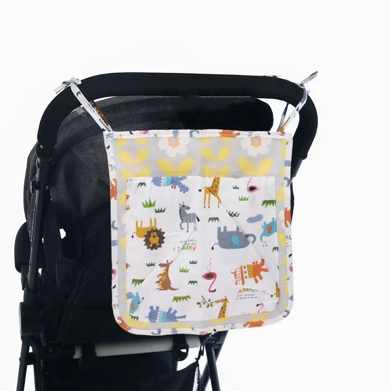 

Baby Stroller Organizer Bag Hanging Multi Functional Portable Bottle Pacifier Storage Bed Bags Kids Supplies Pocket Carrier