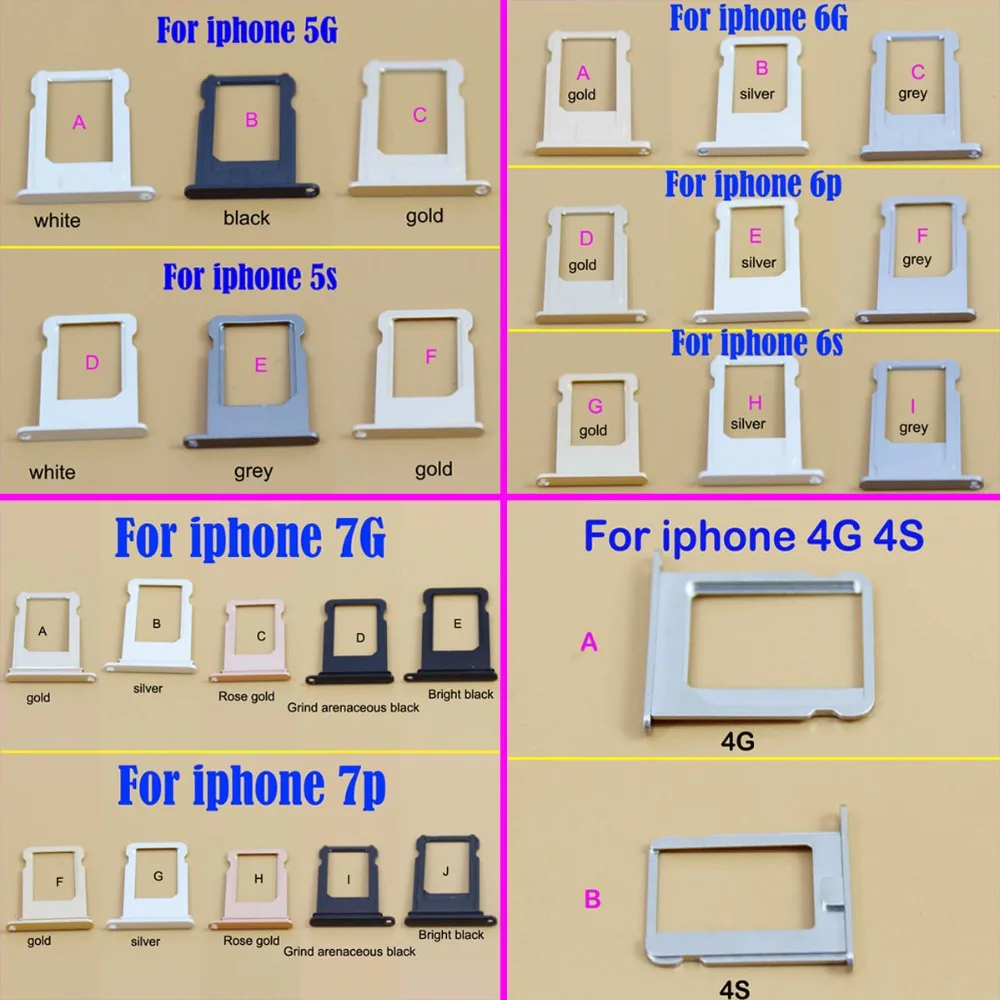 Micro Nano SIM Card Holder Tray Slot for iphone 4G 4S 5S 5G 6G 6P 6S 7G