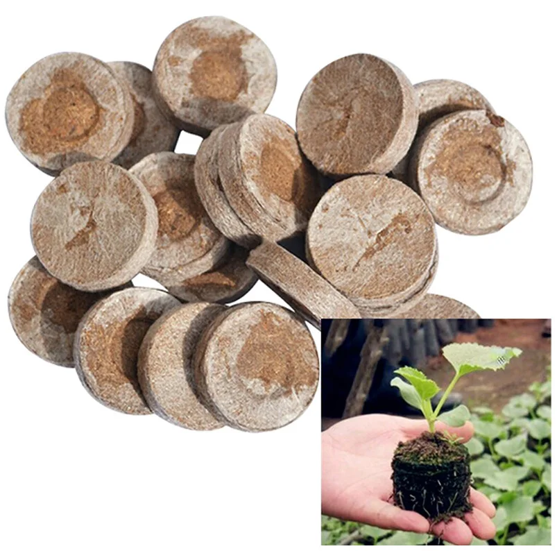 

1/5/10pcs Seedling Soil Block Compressed Block Gardening Tool Potted Plant Seed Nursery Pot Nutritional Soil Peat Pellets