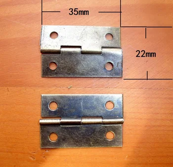 

100pcs 35*22MM antique bronze metal wooden gift box door hinge