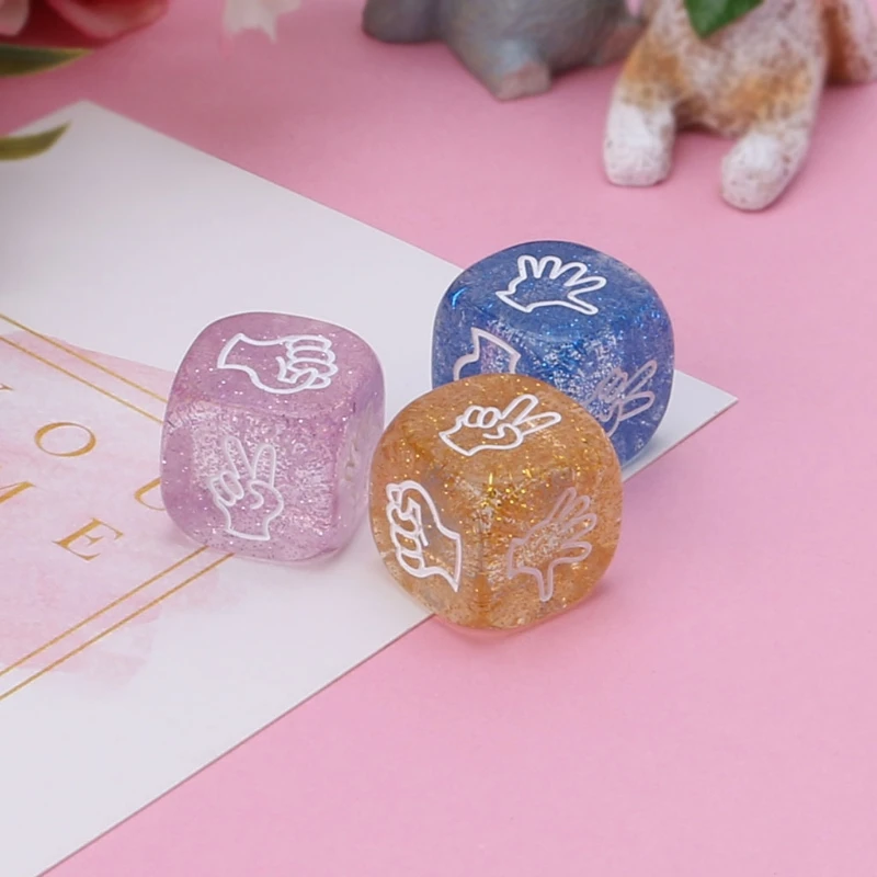 20 мм смолы питьевой игры игральные кости рок бумага ножницы палец Guessin Бар Партии