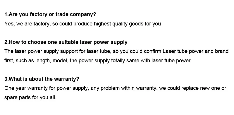 Laser power Supply RFQ 