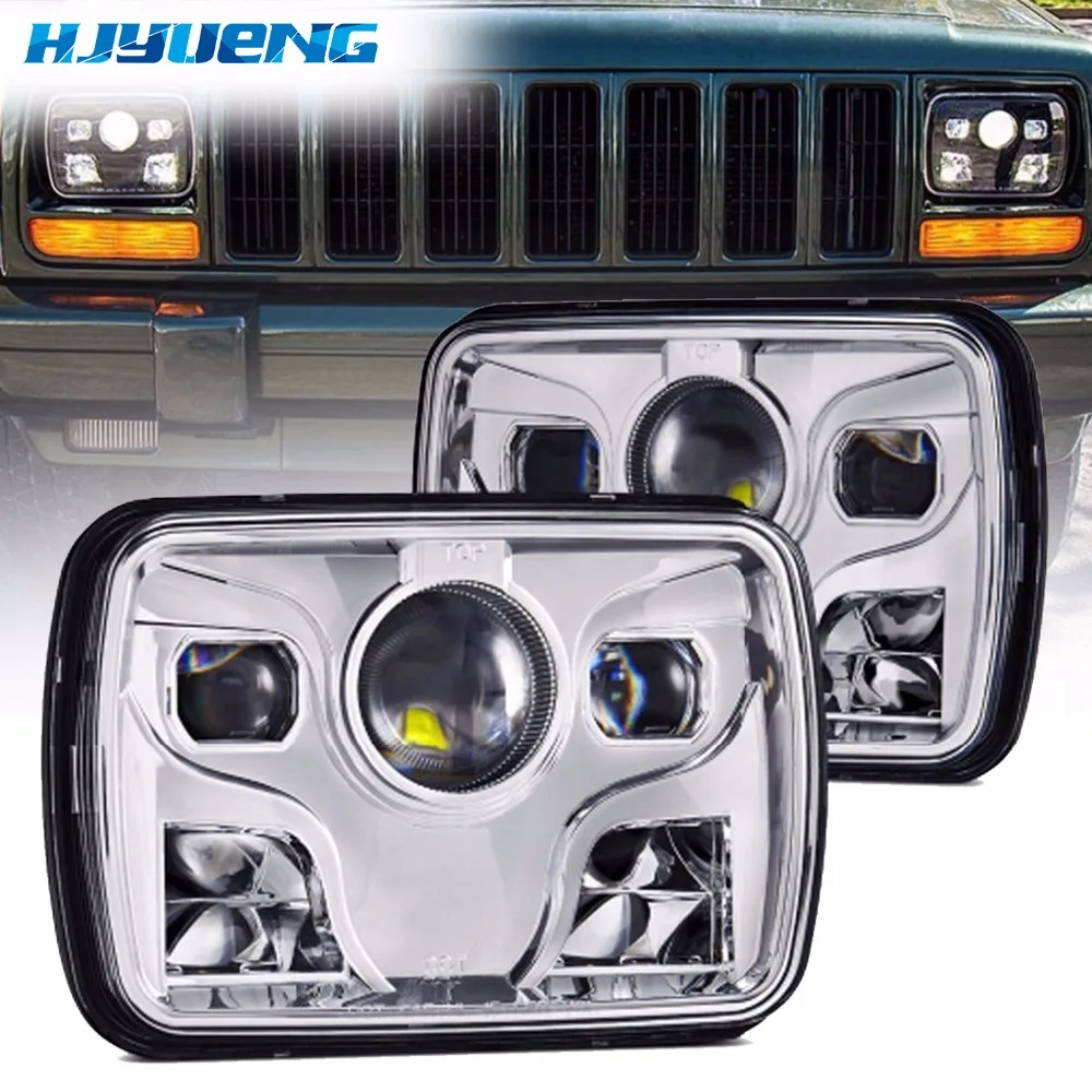 

7inch For jeep wrangler 5"x 7"Square LED Headlights Projector With High/Low Beam DRL Driving Lamp For Truck wrangler Offroad Car