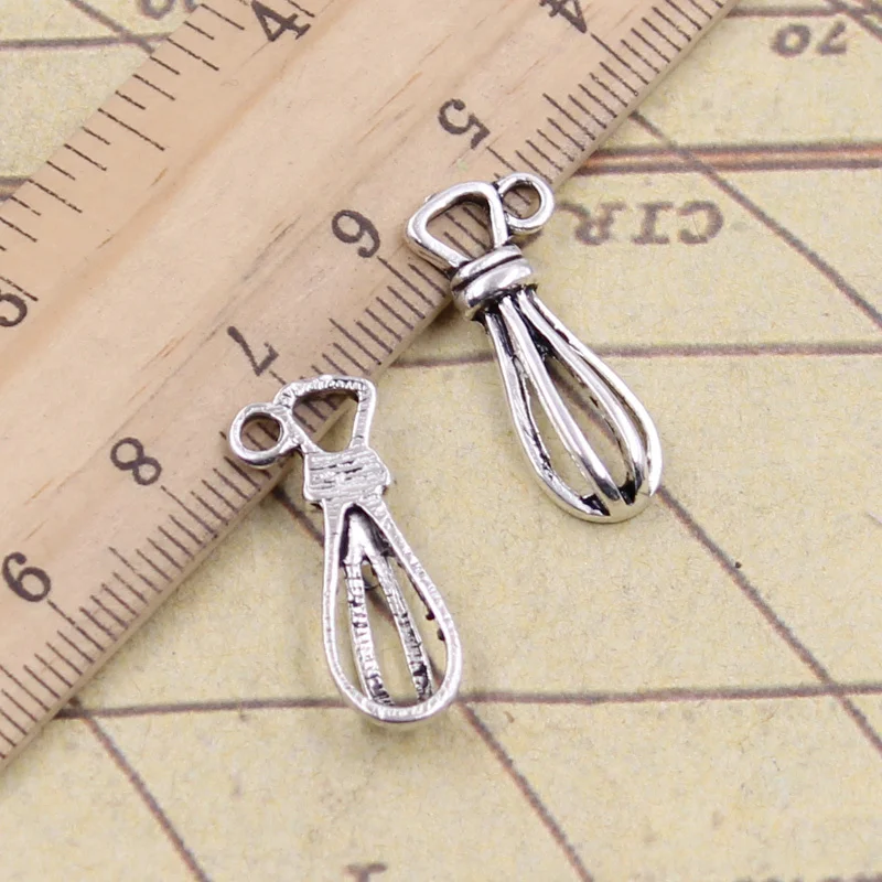 

12pcs/lot Charms eggbeater whisk kitchen cooking 13x10mm Tibetan Silver Pendants Crafts Making Findings Handmade Antique Jewelry