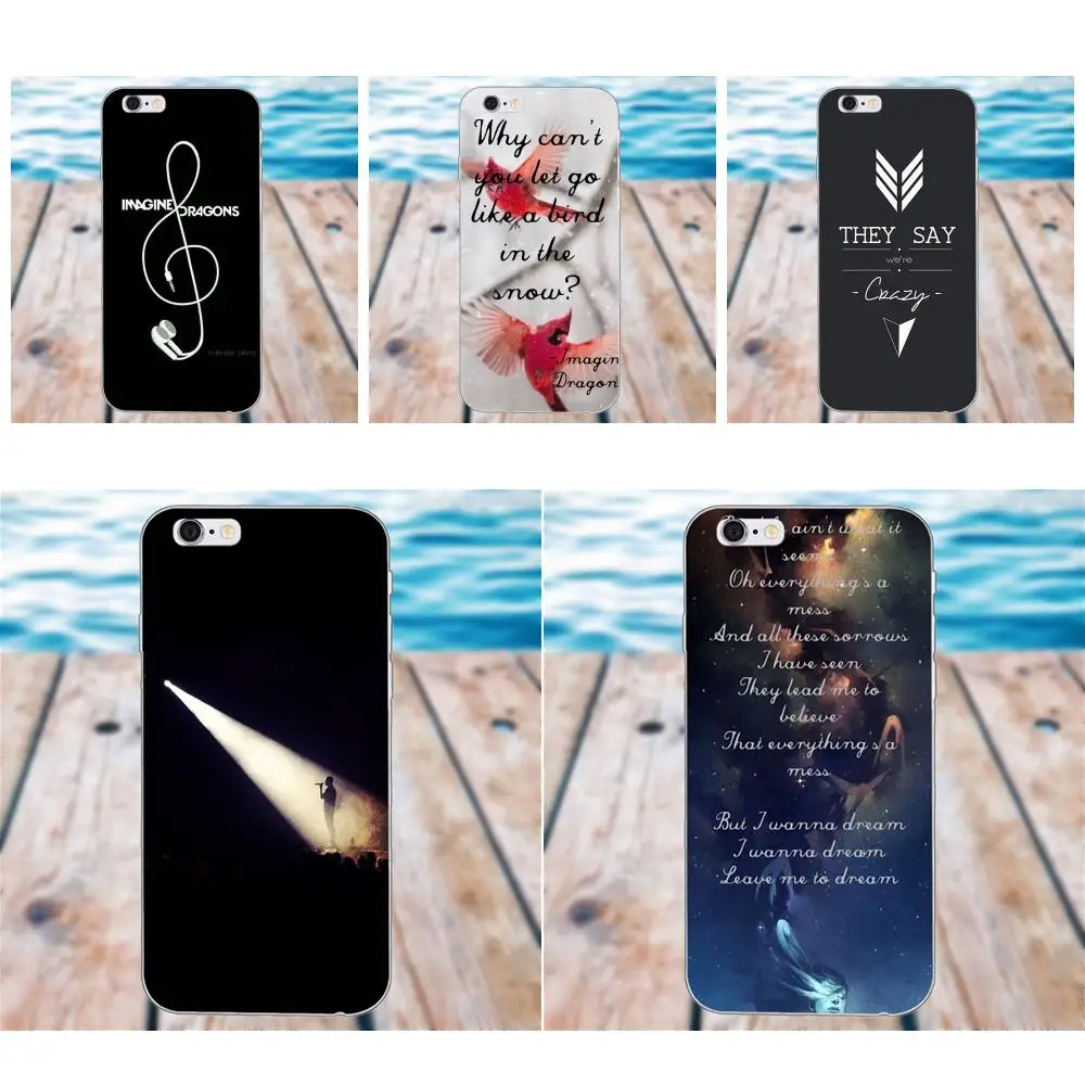 

MicroData Imagine Dragons For Apple iPhone 4 4S 5 5C SE 6 6S 7 8 Plus X Galaxy Grand Core II Prime Alpha Soft Cute Case