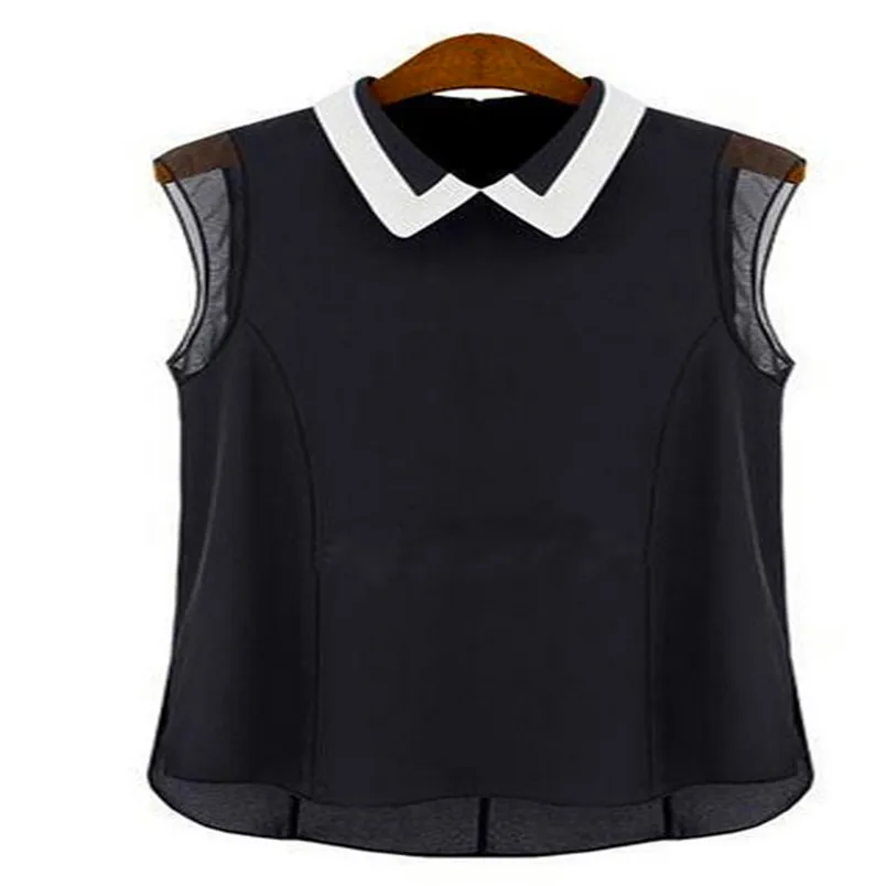 Fashion New  Women Summer Loose Casual Chiffon Sleeveless Vest Blouse Shirt Tops Women Sleeveless shirts and blouses Y14R4 (1)
