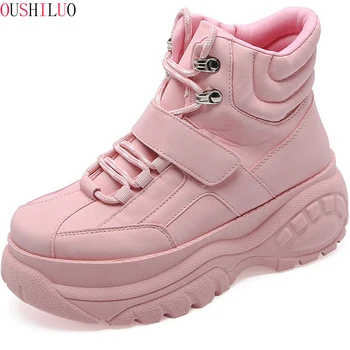 

The new hot-selling casual Women shoes spring autumn thick bottom high fashion trend Ms booties Comfortable soft white shoes