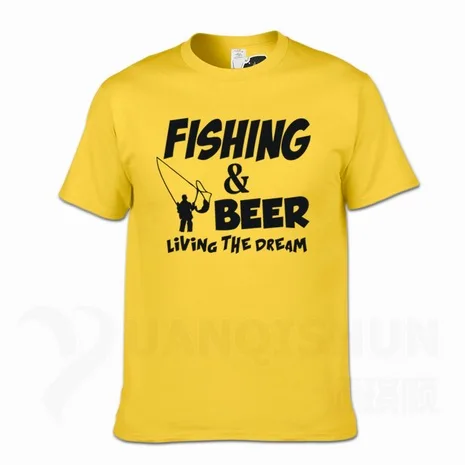 Футболка с надписью «Fishings» и надписью «Fishinger Beer Fish Live The Dream», футболка с надписью «Sporter Flying Fresh Fun Gift», футболки