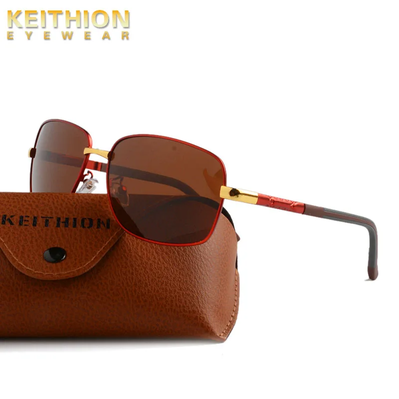 KEITHION Men Polarized Sunglasses Men Brand Original Design Goggles Male Metal Frame UV400 Glasses gafas de sol