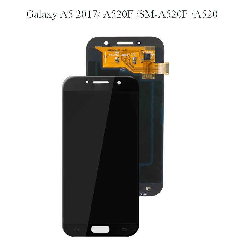 AMOLED/TFT lcd для Samsung Galaxy A5 A520 A520F SM-A520F lcd дисплей кодирующий преобразователь сенсорного экрана в сборе Сменные