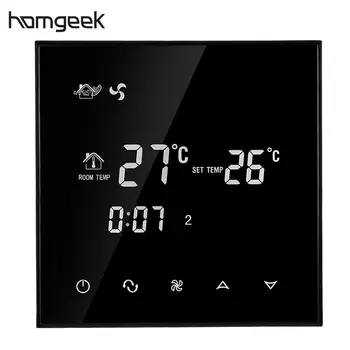 

Homgeek Air Conditioner 2-Pipe Thermostat with LCD Display Programmable Room Temperature Controller Air Conditioner Parts