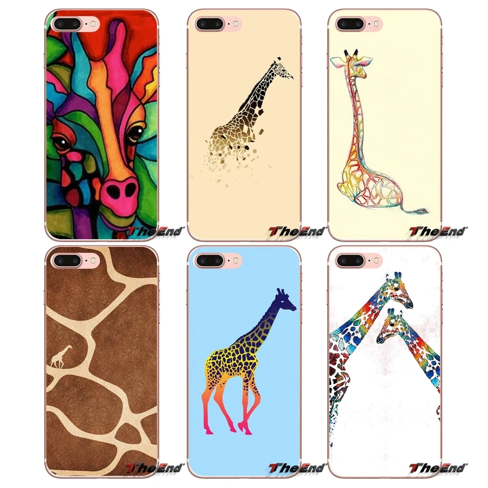 

For Samsung Galaxy S3 S4 S5 MINI S6 S7 edge S8 S9 Plus Note 2 3 4 5 8 Soft Transparent Cases Covers giraffe art