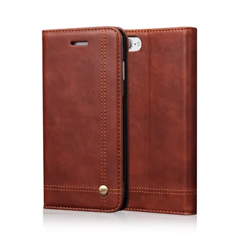 

Flip Leather Phone Cases For Iphone X 5S SE 6 6S Plus 7 8 Case Wallet Pouch Style Card Slot Stand Holder Cover For Iphone 7 Plus