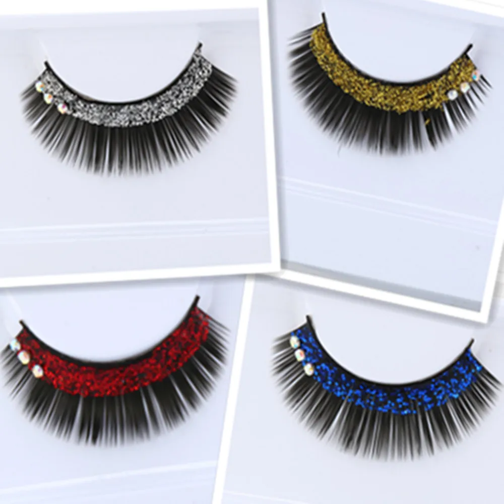 

Fashion Women Soft Simulation Rhinestones Stage Fake Eyelashes magnetic eyelashes natural hair magnetic eyelashes maquiagem #05