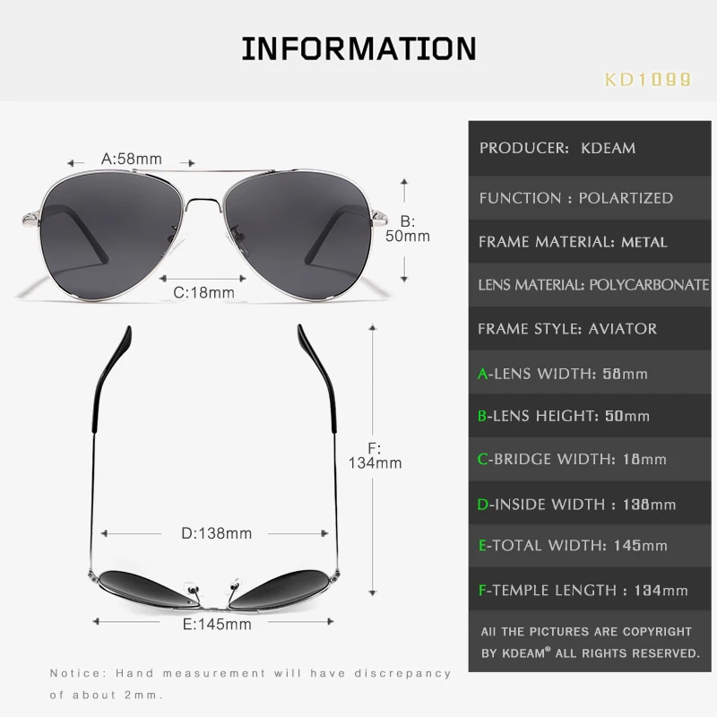 KDEAM Модные мужские солнцезащитные очки ретро металлические lentes de sol hombre поляризованные HD линзы винтажные очки с оригинальным чехлом KD1099