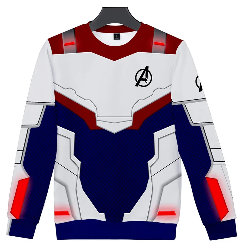 Avengers Endgame Quantum Realm Sweatshirt Jacket Advanced Tech Hoodie Cosplay Costumes superhero Iron Man Hoodies Tony Star suit