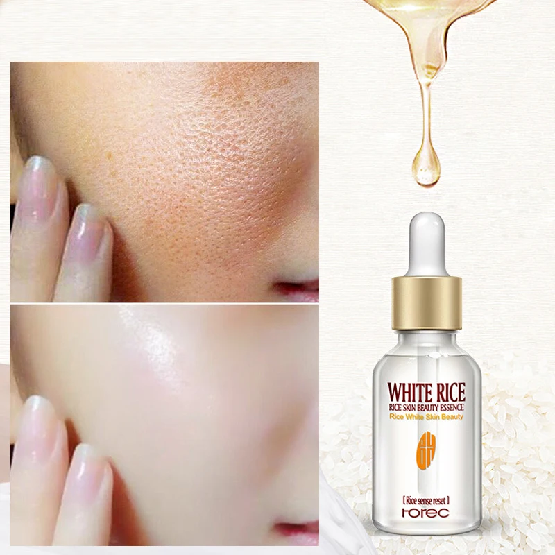 

White Rice Whitening Serum Face Moisturizing Cream Anti Wrinkle Anti Aging Face Fine Lines Acne Treatment Skin Care 15ml